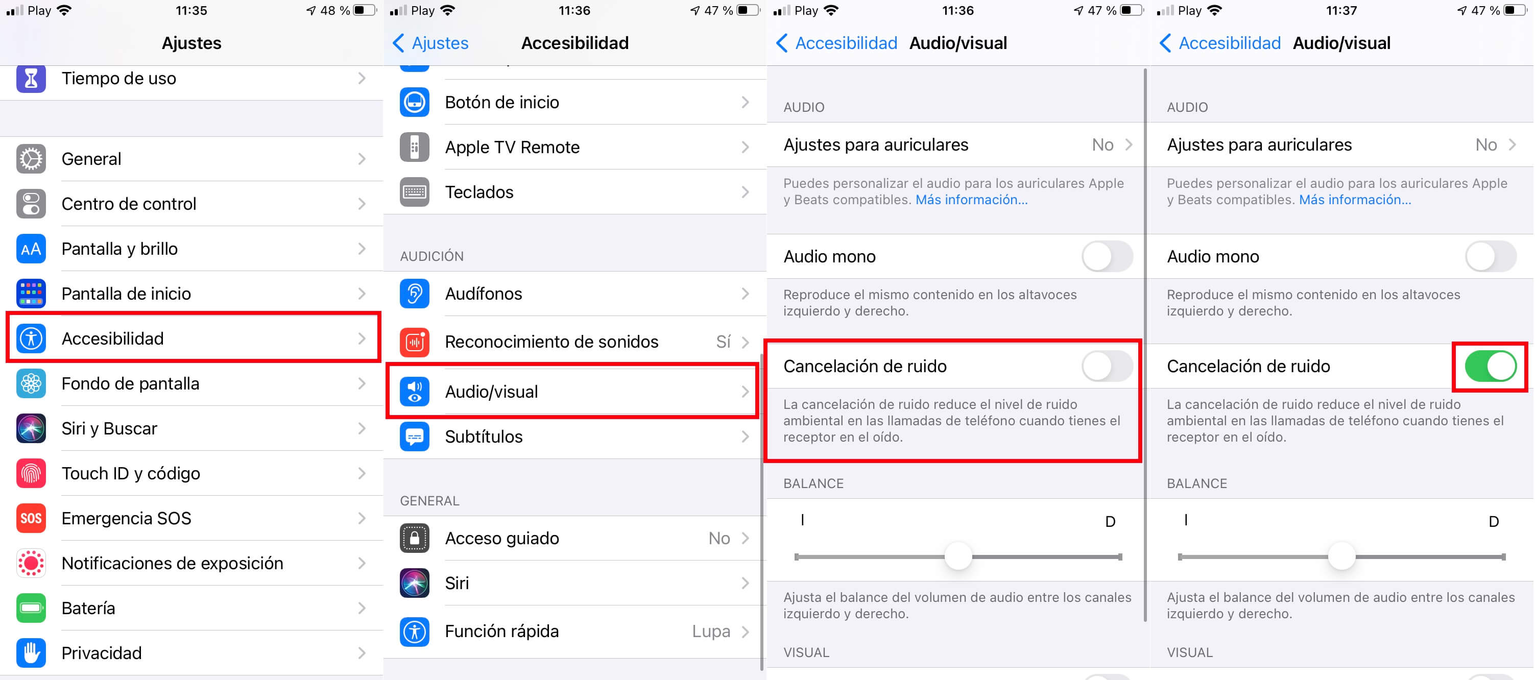 Cancelacion de ruido 2025 iphone